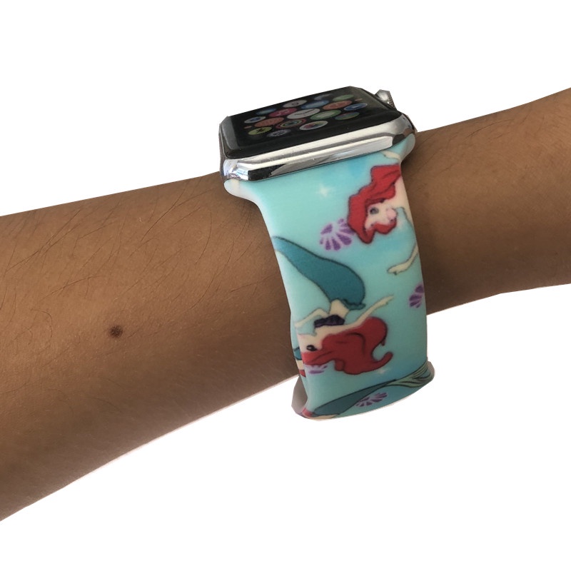 Ốp Bảo Vệ Bằng Silicone Hình Mickey / Stitch / Vua Sư Tử Hoạt Hình Cho Apple Watch Series 8 7 6 SE 5 4 3 2 1 iWatch 38 40 41 42 44 45MM