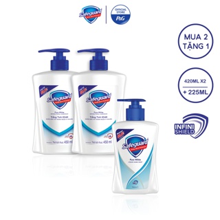 Combo 2 chai Nước Rửa Tay Safeguard 450ml/chai - Tặng Chai Nhỏ Trắng Tinh Khiết 225ml