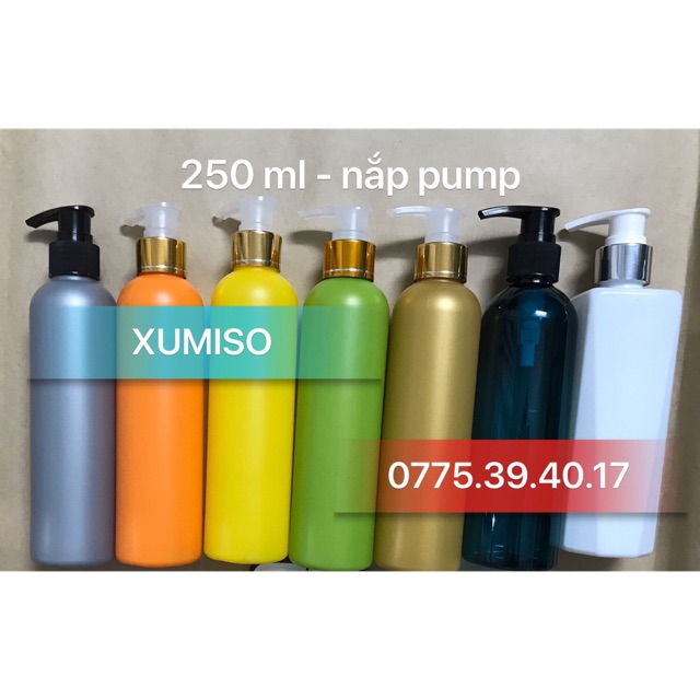Chai pet 250ml vòi sữa tắm - 2 chai