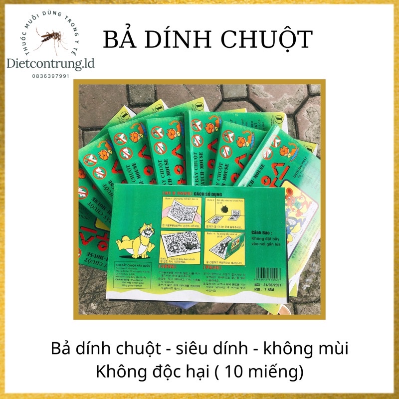 combo 10 bả dính chuột - siêu bám dính, không mùi (loại giấy)
