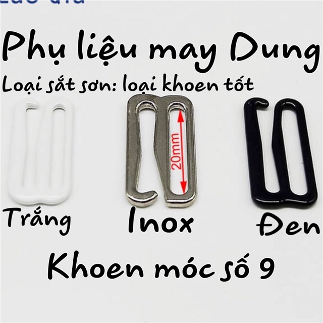 Khoen móc số 9 kim loại sắt sơn: 1 bịch 100 cái