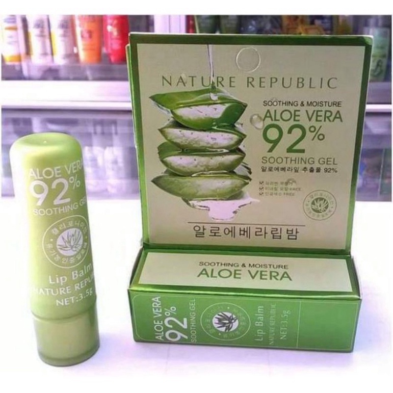 Son Dưỡng Môi Chống Nẻ Nha Đam Lô Hội 92% Aloe Mỹ Phẩm Hana Chăm Sóc Da Môi Thương Hiệu Hàn Quốc