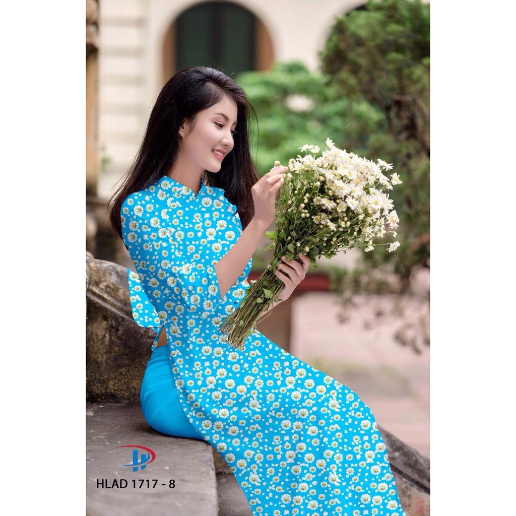 ÁO DÀI LỤA IN HOA CỔ CAO SANG TRỌNG