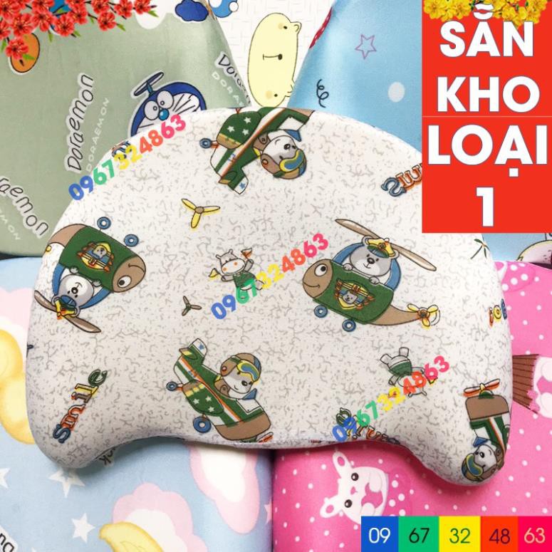 Gối cao su non chống bẹt đầu, méo đầu cho bé sơ sinh siêu êm cực yêu