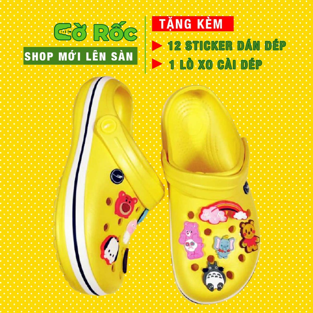 dép cross nam khủng long nenon vàng chanh dép croos nữa khủng long bít đầu hotrend BAN03