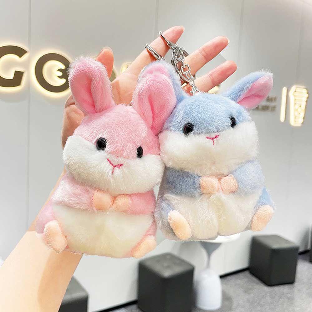 Móc Khóa Thỏ Nhồi Bông Màu Sắc Ngọt Ngào Dễ Thương