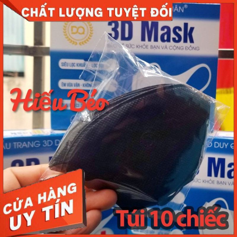 (SALE) Khẩu trang công nghệ nhật 3D mask hộp 50 cái màu ĐEN