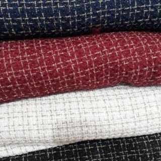 Vải dạ tweed kim tuyến vàng