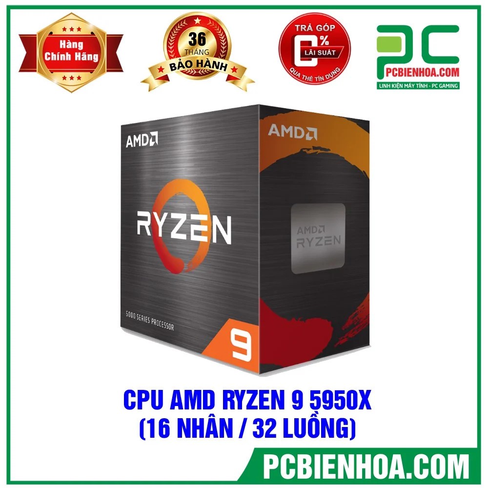 AMD RYZEN 9 5950X / 64MD / 3.4GHZ BOOST 4.9GHZ / 16 NHÂN 32 LUỒNG