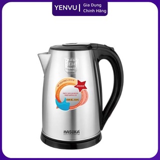 Ấm siêu tốc Hasuka HSK-277, thân ấm inox 304, đun nước nhanh sôi, chống bám cặn tối đa, an toàn điện