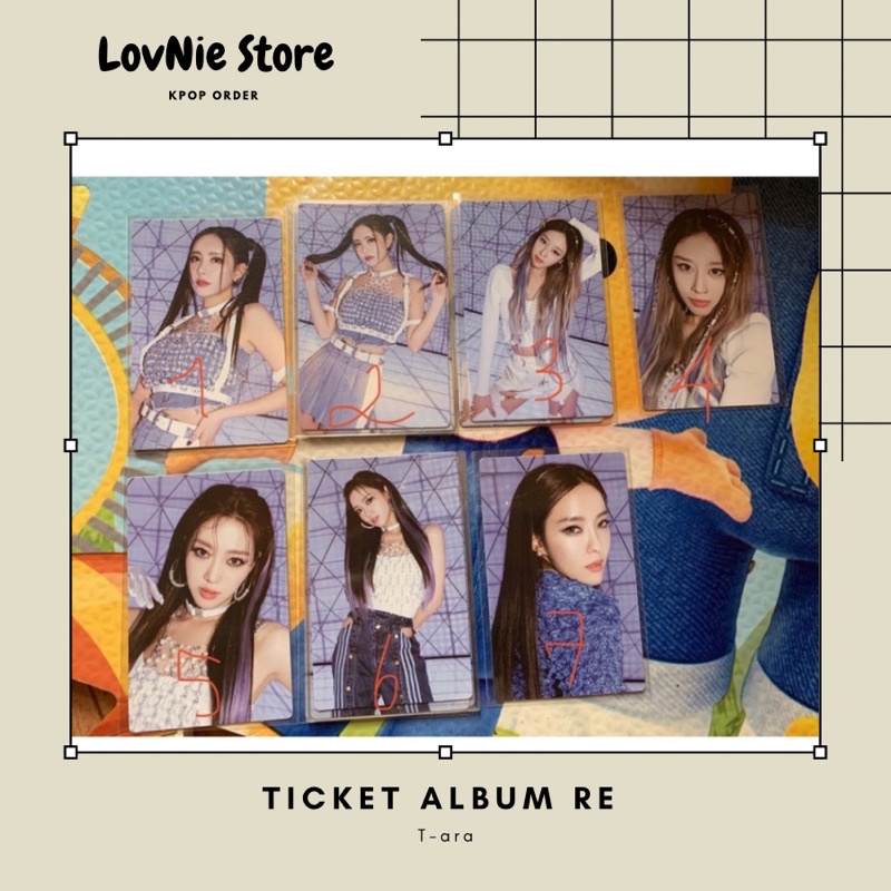Card ảnh, ticket thành viên nhóm T-ara - Album RE