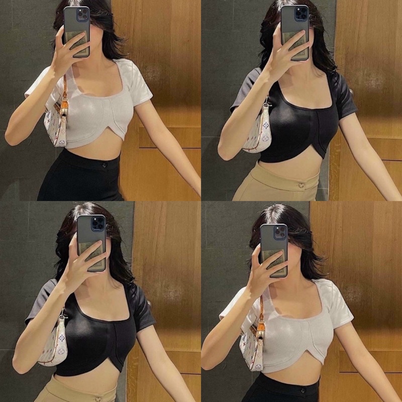 Áo Kiểu Khoét Thân Ôm Body Cổ U