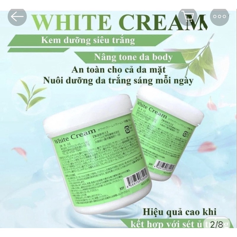 Kem trắng da body White Cream tone up Nhật 500ml