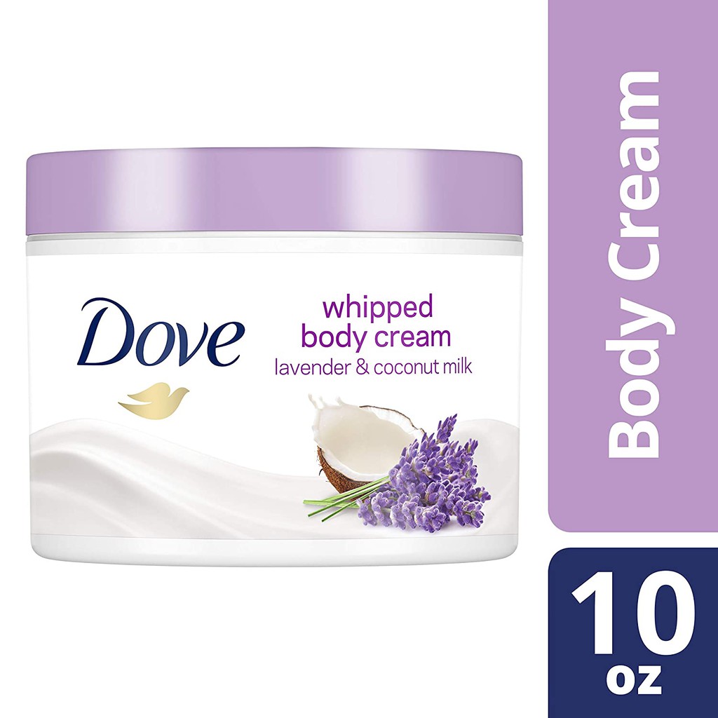 Kem dưỡng ẩm cơ thể Dove Whipped Lavender and Coconut Milk Body Cream 283g (Mỹ)