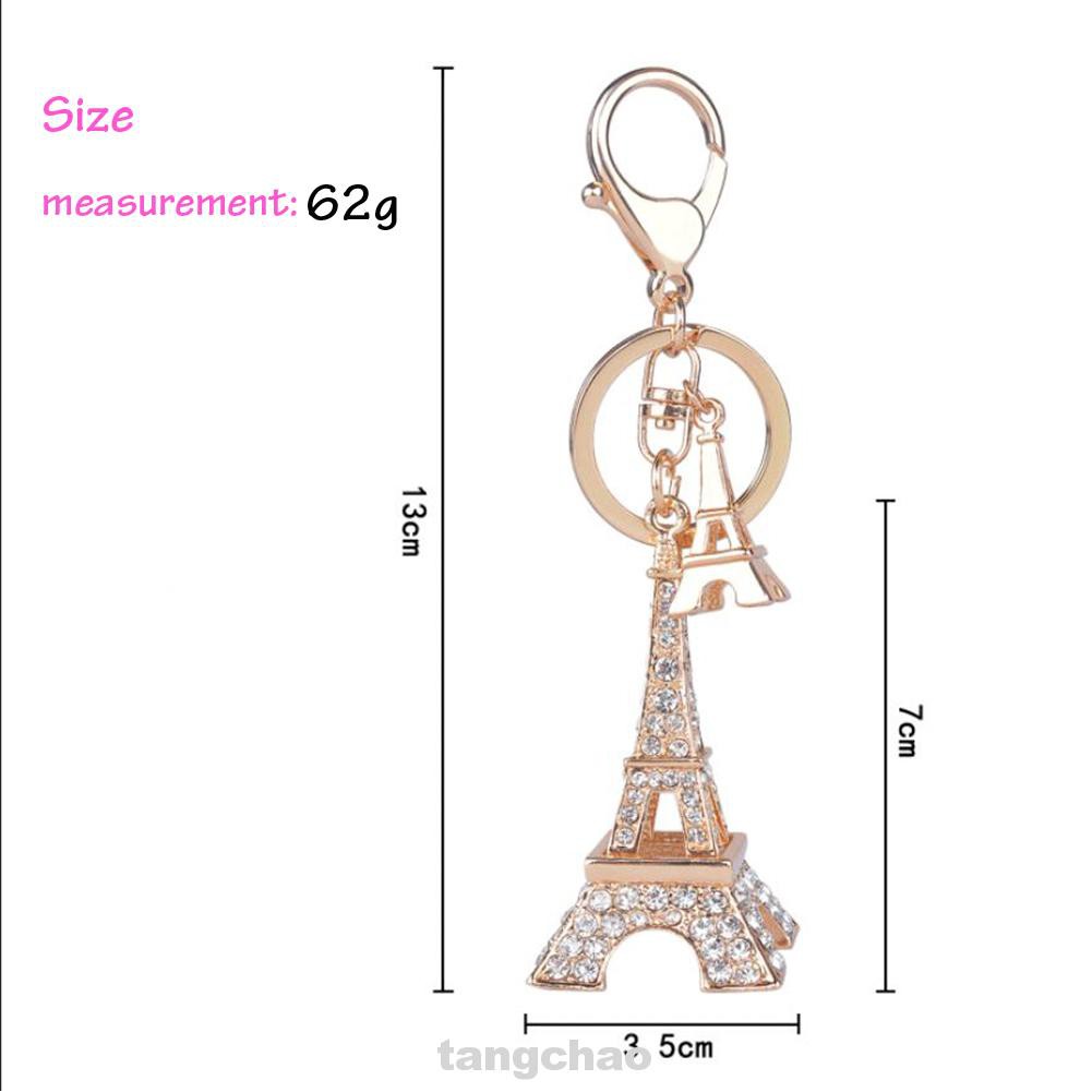 Móc Khóa Hình Tháp Eiffel Đính Đá Thời Trang