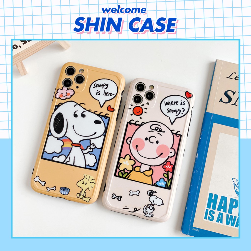 Ốp lưng iphone Snoopy Cute IMD dày dặn viền nổi 5/5s/6/6plus/6s/6splus/7/7plus/8/8plus/x/xr/xs/11/12/pro/max/plus/promax | BigBuy360 - bigbuy360.vn