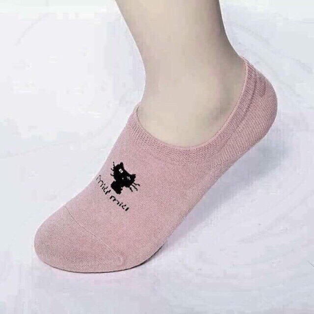 Sét 10 Đôi Tất Hài Nữ Hình Mèo Chất cotton