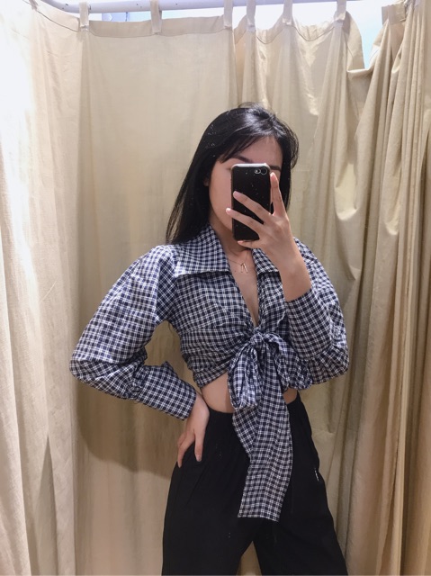 Knot somi - sơ mi cột ngực