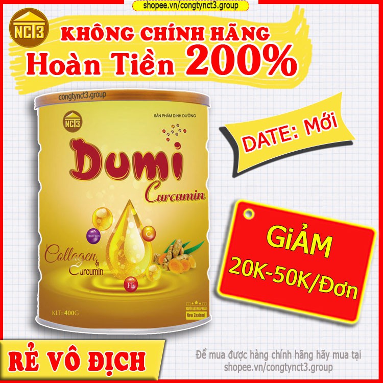 Sữa Nghệ DUMI CURCUMIN NANO ( 400g ) (Hàng chính hãng công ty NCT3 )