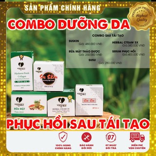 COMBO PHỤC HỒI SAU TÁI TẠO- SERUM DƯỠNG TRẮNG DA HYALURON FRESH COLLAGEN - CẤP ẨM