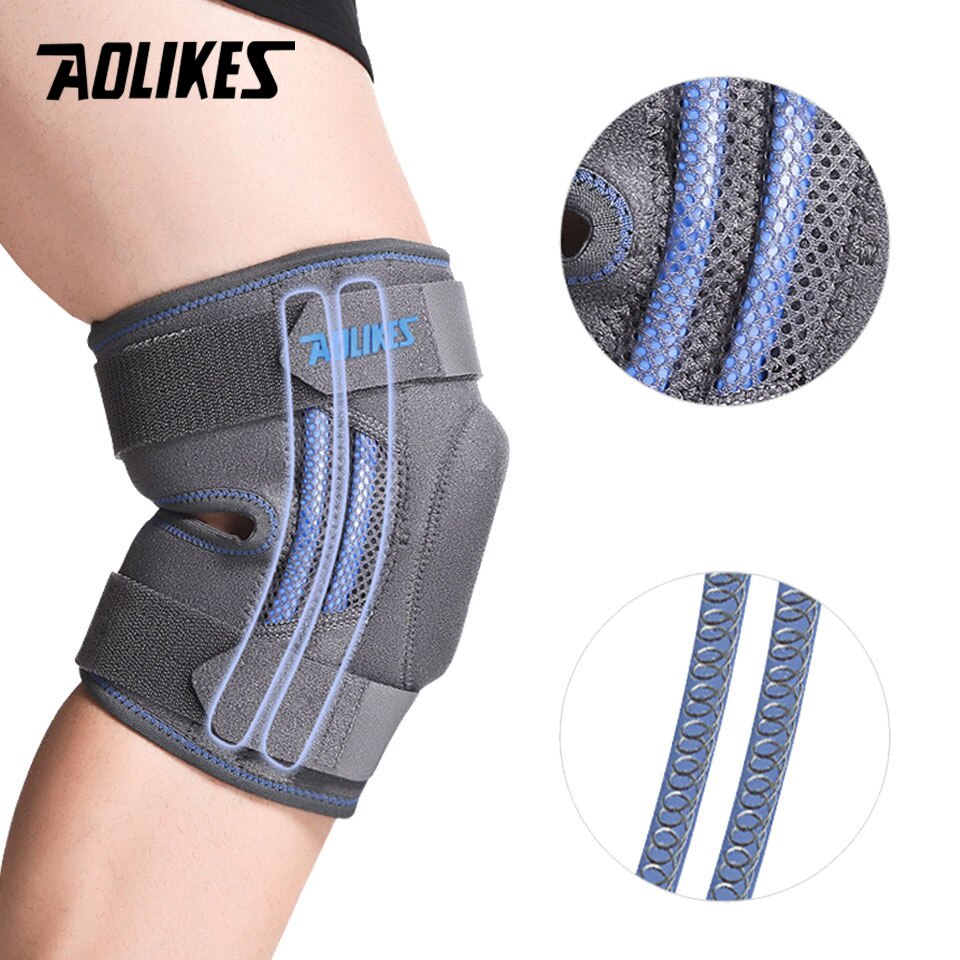 Bó Gối Thể Thao Kneepad Có Lò Xo Trợ Lực Và Dây Quấn Cố Định (1 Chiếc)