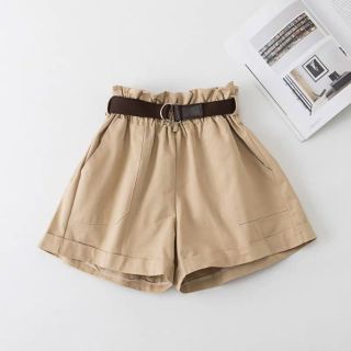 Quần shorts thô cạp cao nữ