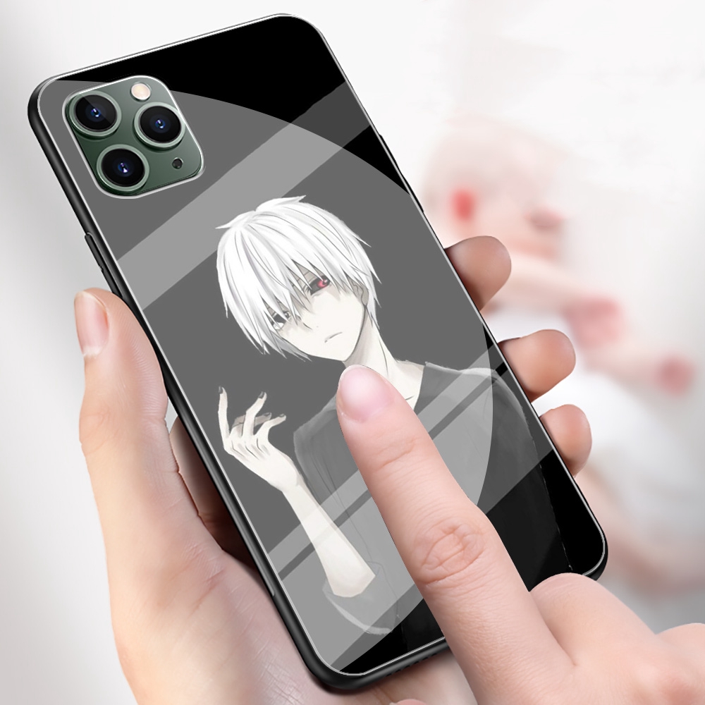 122S Tokyo Ghoul iPhone 11 Pro XS Max XR X 8 7 6 6S Plus TPU Tempered Glass Case