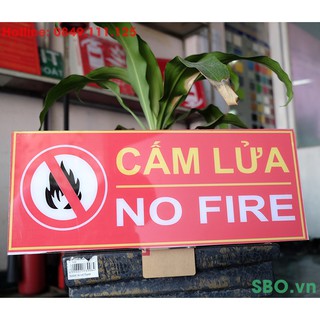 Bảng Cấm Lửa PCCC kích thước 16x40cm