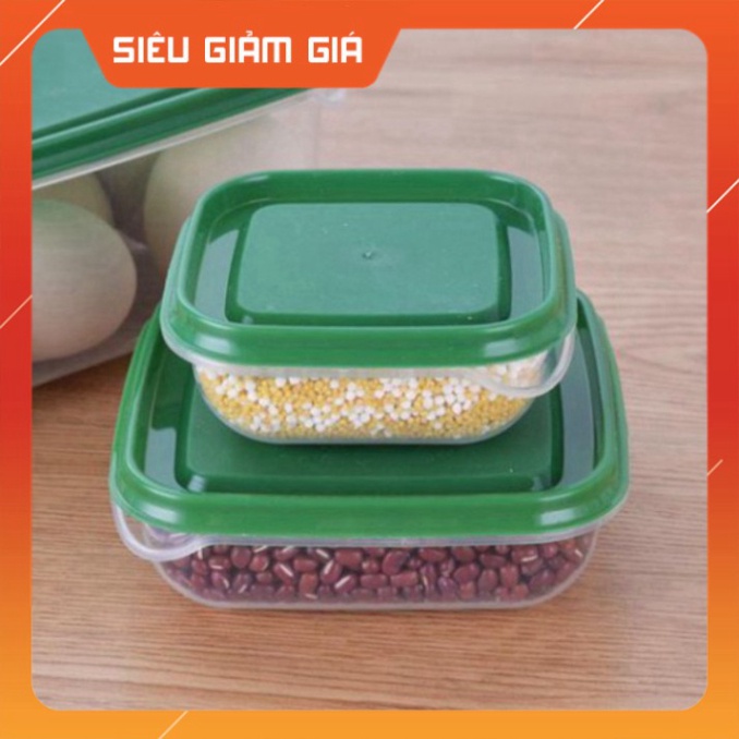 SET 17 HỘP ĐỰNG THỨC ĂN BỎ TỦ LẠNH CÓ NẮP ĐẬY KÍN AN TOÀN shop KUMO