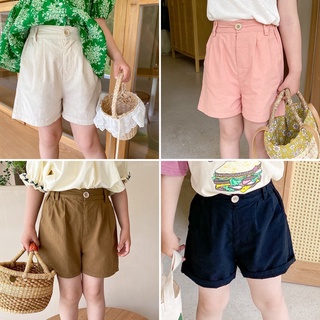 QG194- Quần short bé gái trơn 1 cúc sz 80-150, quần bé gái basic, phong cách hàn quốc