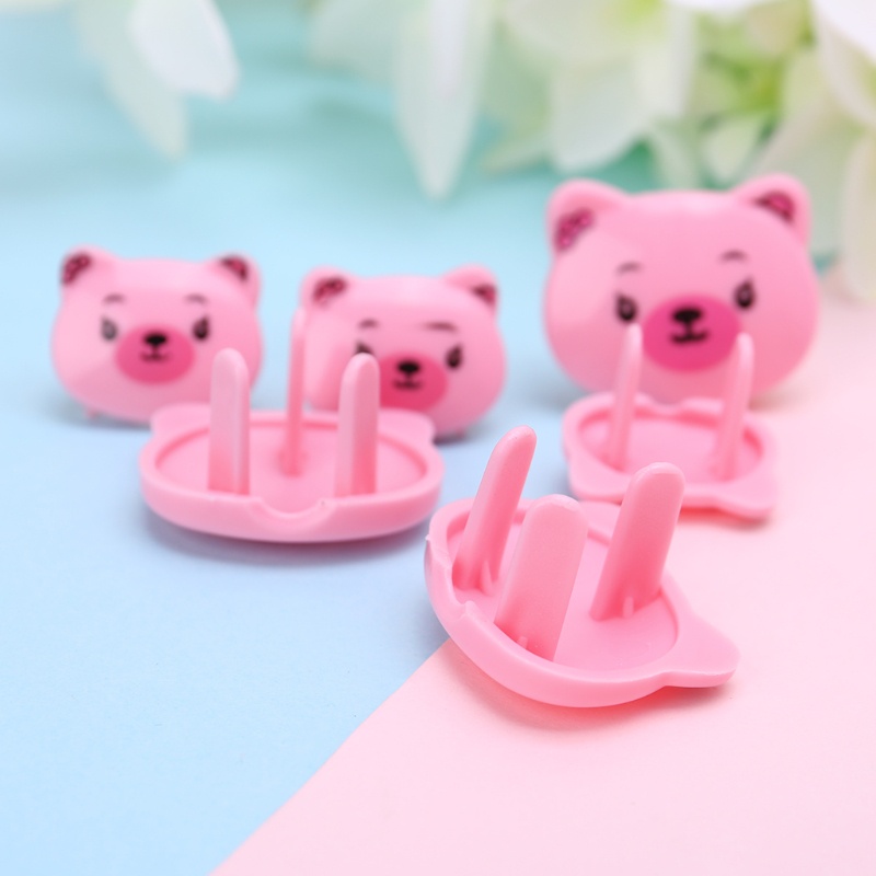 Nắp Đậy Ổ Cắm Điện 2 / 3 Lỗ Kiểu Hoạt Hình Bảo Vệ An Toàn Cho Bé