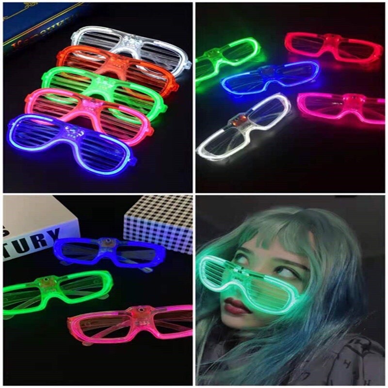 Kính led phát sáng tiktok, mắt kính led có đèn nhấp nháy vui nhộn sinh nhật, noel, party
