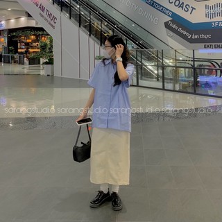 Chân váy bò màu be (ảnh thật ở cuối)