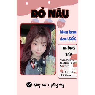 Combo thuốc nhuộm tóc nâu đào, thuốc nhuộm hàn quốc lên màu cực đẹp