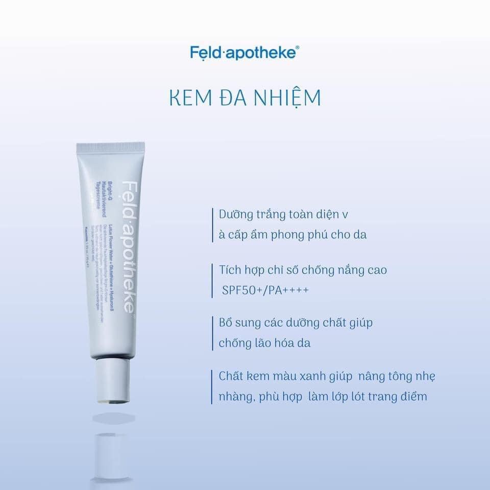 Kem Ngày Dưỡng Trắng Nâng Tone Chống Nắng Spf 50 Feld Apotheke_Kem Tone Up Đa Nhiệm Bright-G Hautaktivierend Tagescreme