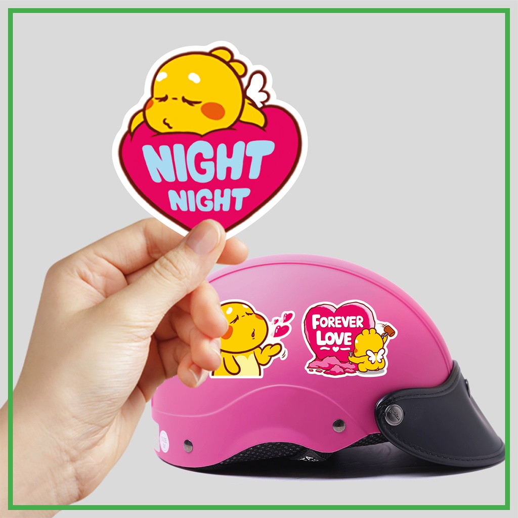 Bộ 40 hình dán Tem rồng con siêu cute,Chủ đề Tình Yêu được cắt sẳn bằng máy chống nước dùng trang trí