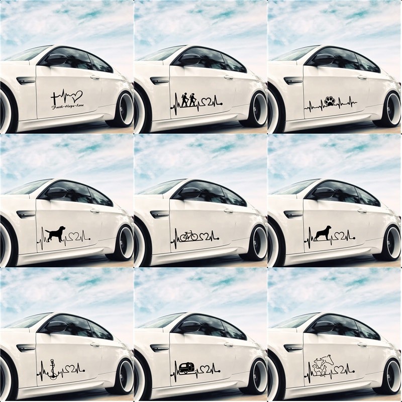 Sticker Dán Trang Trí Xe Hơi Bằng Vinyl Hình Trái Tim