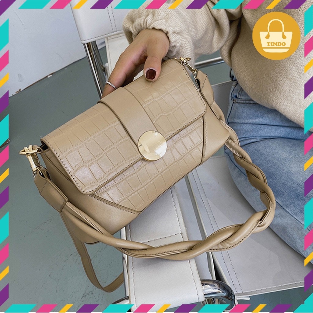[SALE GIÁ GỐC] Túi xách nữ dây đeo xoắn da mềm mịn vân cá sấu thời trang phong cách Hàn Quốc [3057] | BigBuy360 - bigbuy360.vn