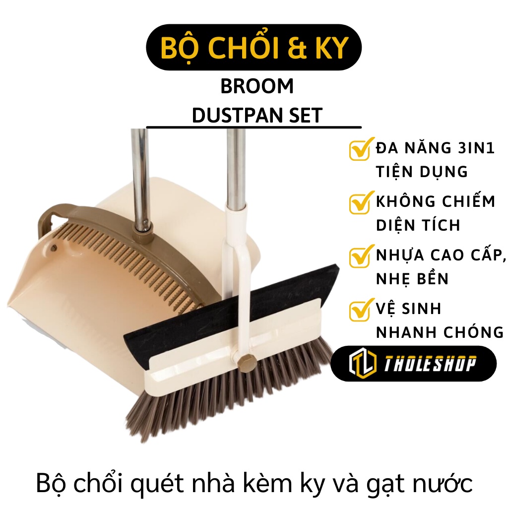 Chổi Quét Nhà Thông Minh - Bộ Chổi Kèm Xẻng Hốt Rác Và Gạt Nước 3in1 Tiện Lợi 10072