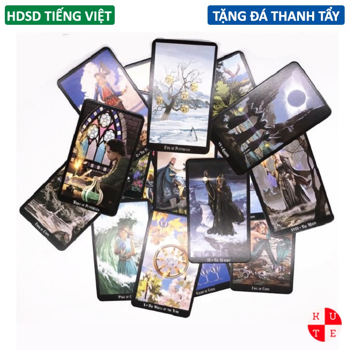 Bộ Bài Tarot Witches 78 Lá Bài Tặng Link Hướng Dẫn Tiếng Việt Và Đá Thanh Tẩy