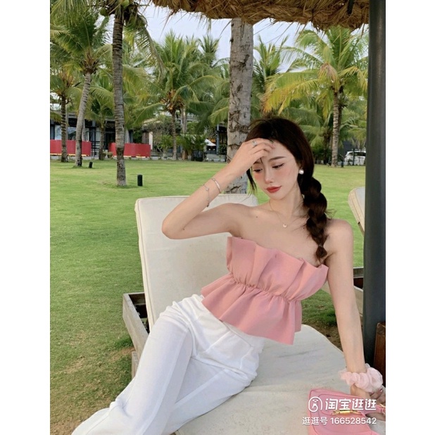 (CÓ SẴN) Áo thiết kế quây nhún ngực xinh xắn đi chơi đi biển chất vải dày dặn | BigBuy360 - bigbuy360.vn