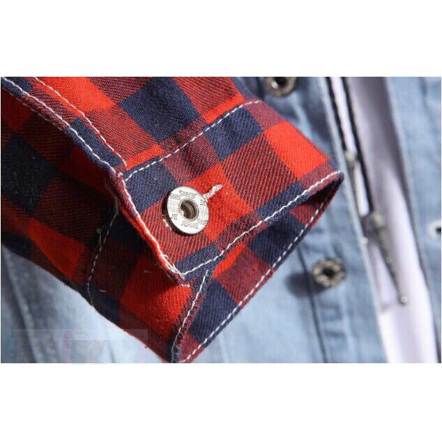 Áo Khoác Jean Nam Nữ Liền Mũ Đỏ Y Hình Ảnh Thật Đẹp Cao Cấp Hàng Loại 1 MINHANHSHOP, Áo Khoác Bò Nam | BigBuy360 - bigbuy360.vn