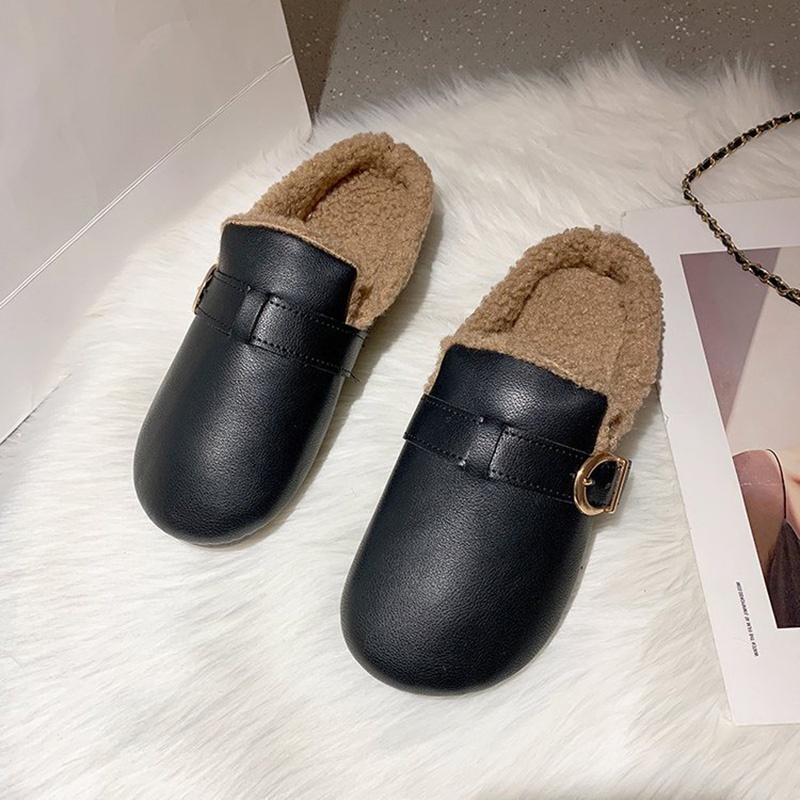 Giày đế mềm IELGY lót lông đơn giản thoải mái dành cho nữ