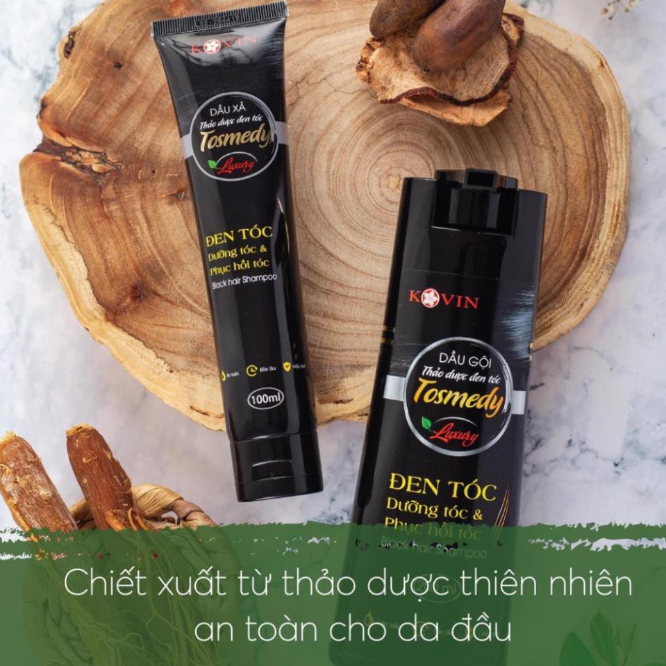 [HÀNG ĐỘC QUYỀN] Dầu gội thảo dược đen tóc TOSMEDY - Công ty CP Dược TW Mediplantex - Đen tóc chỉ sau 01 lần gội. | Thế Giới Skin Care