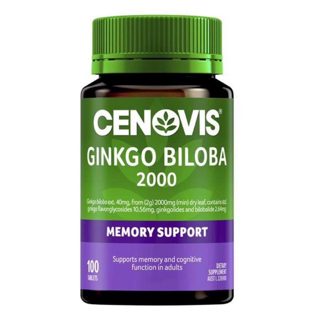 Bổ não Cenovis Ginkgo Biloba 2000 ( Mẫu mới nhất )