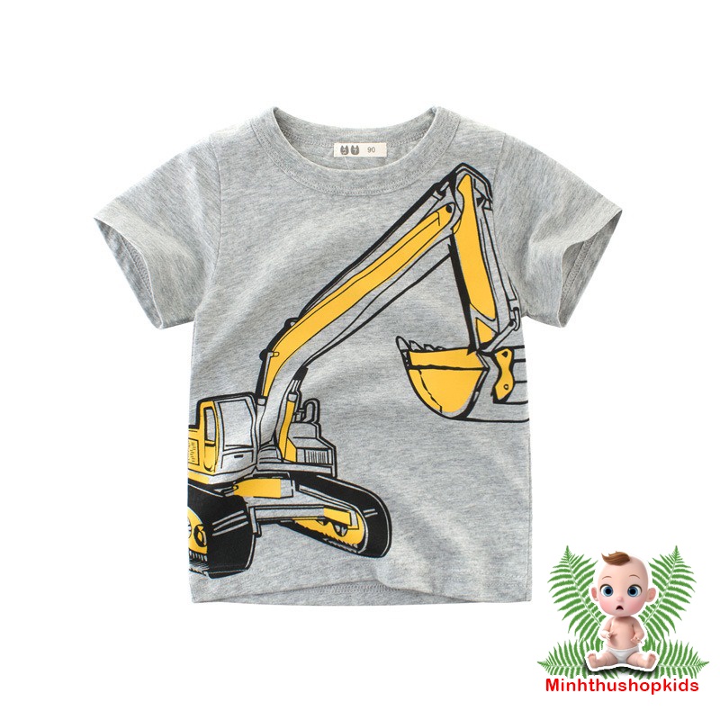 Áo thun bé trai 27kids áo thun cho bé họa tiết ngộ nghĩnh chất cotton QATE 552