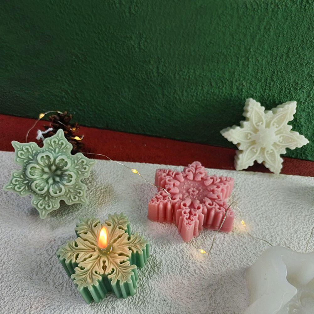 Khuôn Silicone Tạo Hình Làm Nến Hình Bông Tuyết