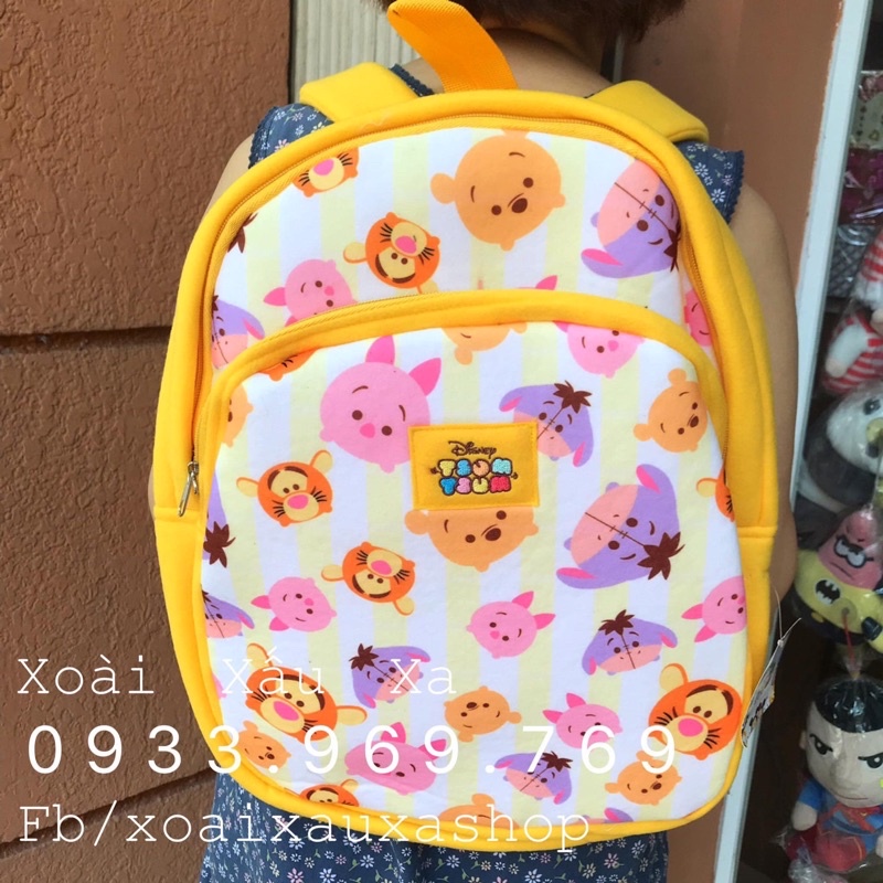 Balo bông hoạt hình Tsum Tsum Gấu pooh