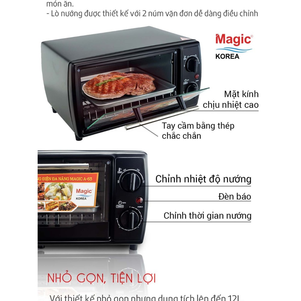 Lò nướng Magic Korea A63 12L