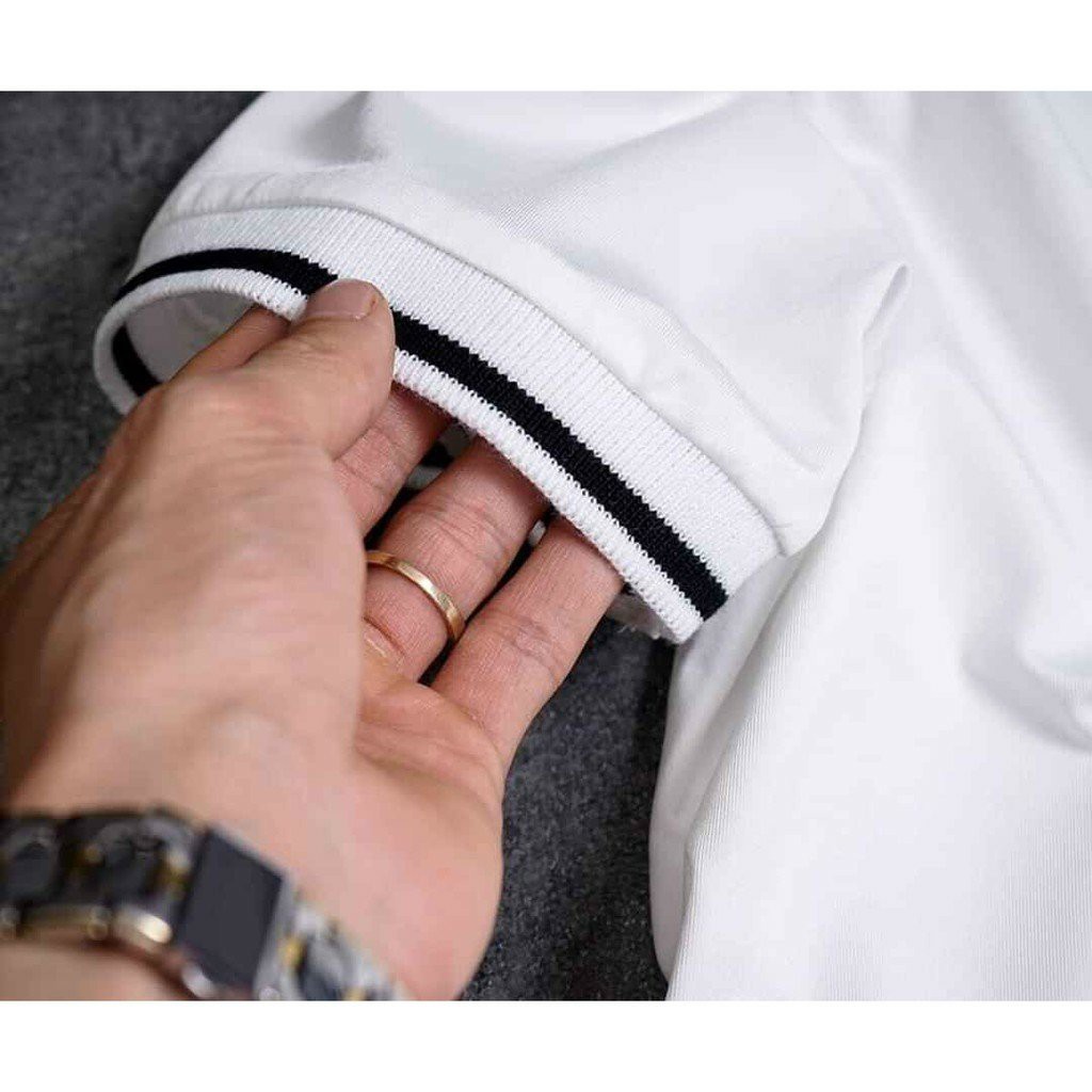 Áo phông nam ngắn tay cổ bẻ phối viền cao cấp : Kiểu dáng Hàn Quốc chất liệu cotton , co giãn 4 chiều | BigBuy360 - bigbuy360.vn
